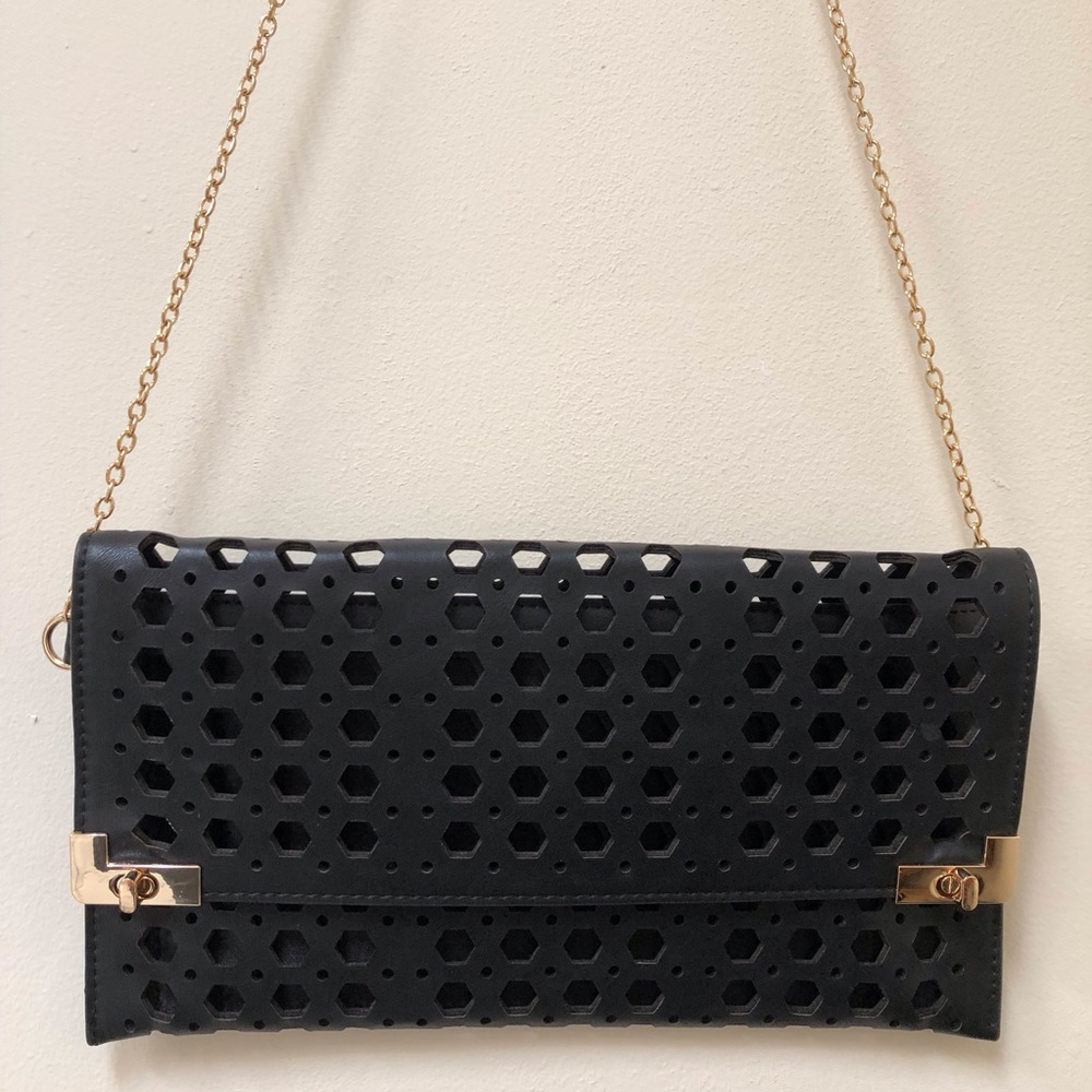 Edgy Perforated ShoulderBag/Clutch